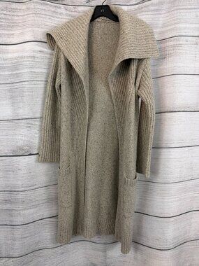 Autumn Cashmere Ribbed Draped Cardigan Size XS